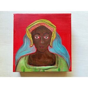 The Lady - Original Oil Painting on Canvas NOT A PRINT portrait woman Dutch